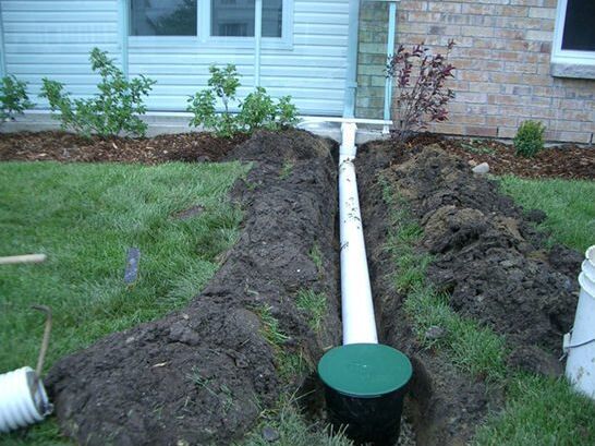 Underground Downspout Extension